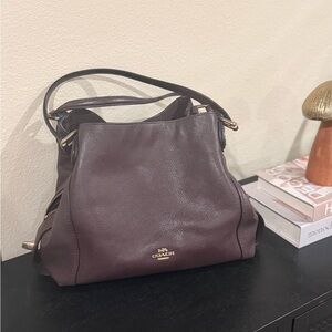 Coach Dark Brown Leather Shoulder Bag